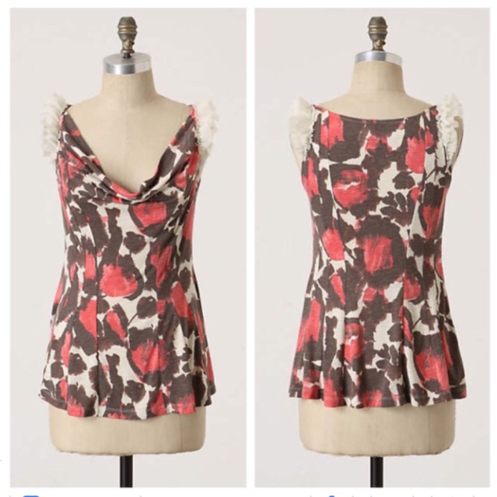 Anthropologie | Deletta Sleeveless Cowl Neck Top